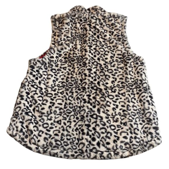 Maurice's Women’s 1X Faux Fur Reversible Puffer Vest Cheetah Print Red Mob Wife‎ - Picture 3 of 9